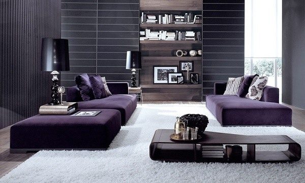 semnificația culorii violet în designul interior